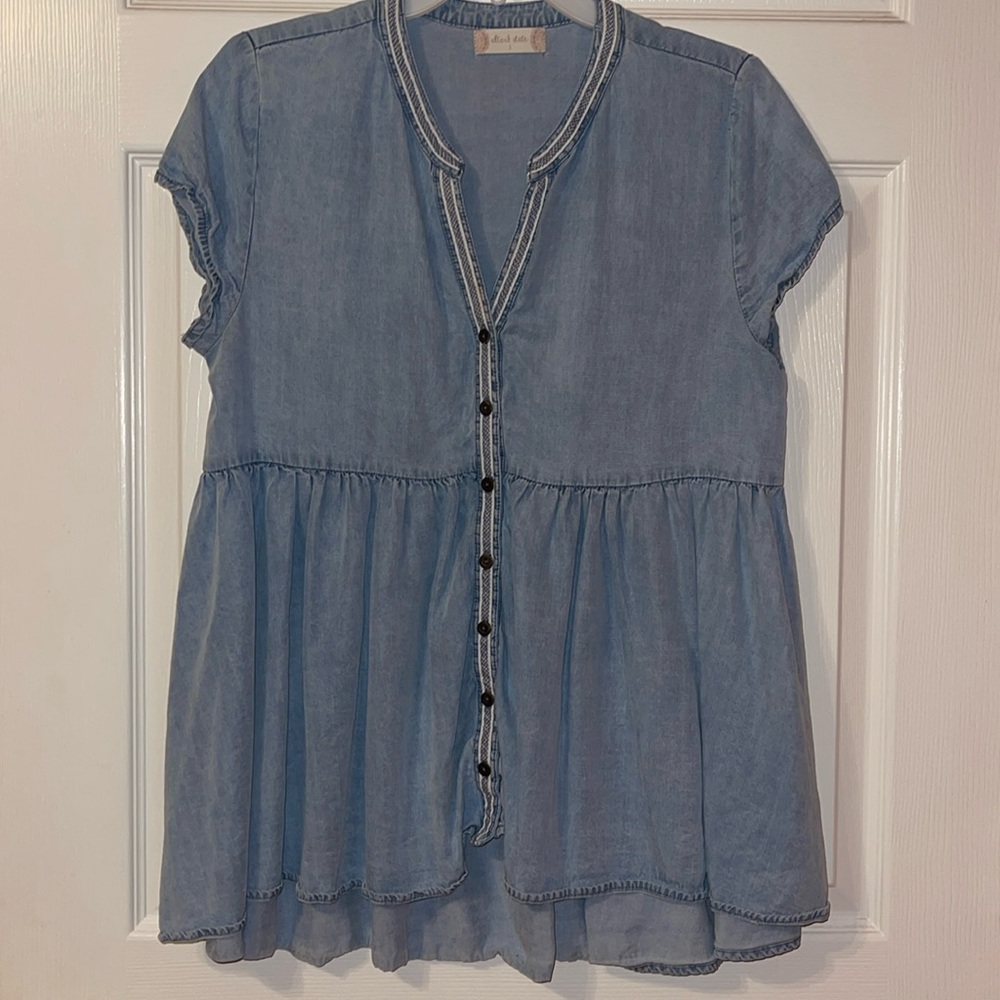 Altar’d state denim chambray tunic size small
